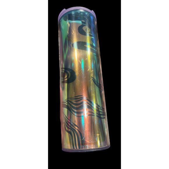 Starbucks 2023 Mermaid Siren Iridescent Purple Double Tail 16oz Travel‎ Tumbler - Picture 4 of 6